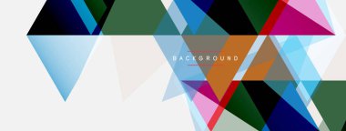 Mozaik üçgenler geometrik arkaplan. Tekno veya iş konsepti, duvar kağıdı, afiş, arkaplan, iniş sayfası deseni