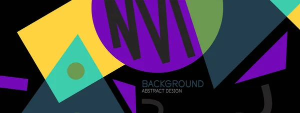 Абстрактний фон. Блоки, лінії, трикутники, кола композиції. Техно або бізнес-концепція для шпалер, банерів, фону, цільової сторінки — стоковий вектор