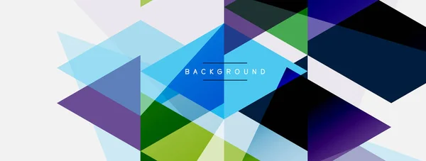 Kleurdriehoeken samenstelling, geometrische abstracte achtergrond. Techno of business concept, patroon voor behang, banner, achtergrond, landing page — Stockvector