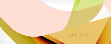 Geometrik soyut arkaplan - beyaz üzerine çok renkli soyut şekiller. Duvar Kağıdı, Sancak, Arkaplan, İniş Sayfası için Vektör İllüstrasyonu