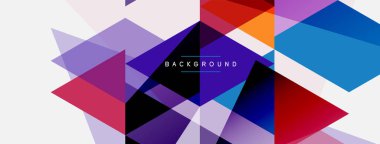 Renkli üçgen bileşimi, geometrik soyut arkaplan. Tekno veya iş konsepti, duvar kağıdı, afiş, arkaplan, iniş sayfası deseni