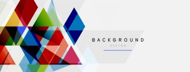 Renkli üçgen bileşimi, geometrik soyut arkaplan. Tekno veya iş konsepti, duvar kağıdı, afiş, arkaplan, iniş sayfası deseni