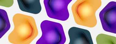 Beyaz arka planda renkli ok şekilleri. Minimum geometrik soyut arkaplan. Duvar kağıdı afişi veya iniş sayfası için vektör illüstrasyonu