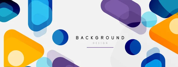 Abstract ronde geometrische vormen en cirkels achtergrond. Trendy techno business template voor behang, banner, achtergrond of landing — Stockvector