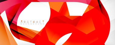 Geometrik soyut arkaplan - beyaz üzerine çok renkli soyut şekiller. Duvar Kağıdı, Sancak, Arkaplan, İniş Sayfası için Vektör İllüstrasyonu