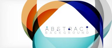 Üst üste binen dalgalarla soyut kare şekil, minimum geometrik arkaplan. Duvar Kağıdı, Sancak, Arkaplan, İniş Sayfası için Vektör İllüstrasyonu