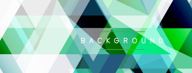 Mozaik üçgenler geometrik arkaplan. Tekno veya iş konsepti, duvar kağıdı, afiş, arkaplan, iniş sayfası deseni