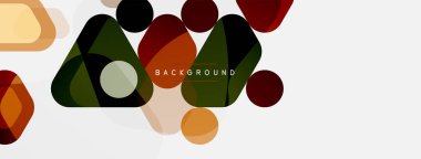 Soyut yuvarlak geometrik şekiller ve daireler. Duvar kağıdı, afiş, arkaplan veya iniş için moda tekno iş şablonu