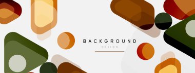 Soyut yuvarlak geometrik şekiller ve daireler. Duvar kağıdı, afiş, arkaplan veya iniş için moda tekno iş şablonu