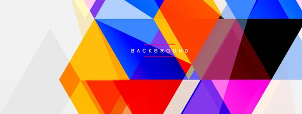 Kleurdriehoeken samenstelling, geometrische abstracte achtergrond. Techno of business concept, patroon voor behang, banner, achtergrond, landing page — Stockvector