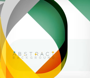 Üst üste binen dalgalarla soyut kare şekil, minimum geometrik arkaplan. Duvar Kağıdı, Sancak, Arkaplan, İniş Sayfası için Vektör İllüstrasyonu