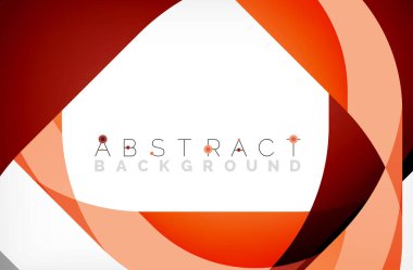 Üst üste binen dalgalarla soyut kare şekil, minimum geometrik arkaplan. Duvar Kağıdı, Sancak, Arkaplan, İniş Sayfası için Vektör İllüstrasyonu