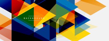 Mozaik üçgenler geometrik arkaplan. Tekno veya iş konsepti, duvar kağıdı, afiş, arkaplan, iniş sayfası deseni