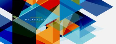 Mozaik üçgenler geometrik arkaplan. Tekno veya iş konsepti, duvar kağıdı, afiş, arkaplan, iniş sayfası deseni