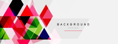 Renkli üçgen bileşimi, geometrik soyut arkaplan. Tekno veya iş konsepti, duvar kağıdı, afiş, arkaplan, iniş sayfası deseni