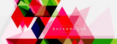 Mozaik üçgenler geometrik arkaplan. Tekno veya iş konsepti, duvar kağıdı, afiş, arkaplan, iniş sayfası deseni