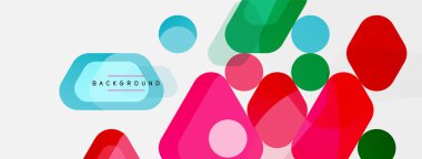 Soyut yuvarlak geometrik şekiller ve daireler. Duvar kağıdı, afiş, arkaplan veya iniş için moda tekno iş şablonu