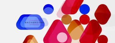 Soyut yuvarlak geometrik şekiller ve daireler. Duvar kağıdı, afiş, arkaplan veya iniş için moda tekno iş şablonu