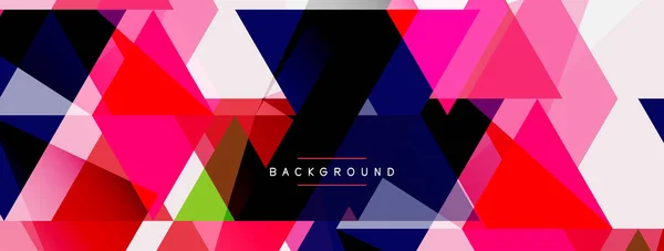 Color triangles composition, geometric abstract background. Techno or business concept, pattern for wallpaper, banner, background, landing page — Stock Vector