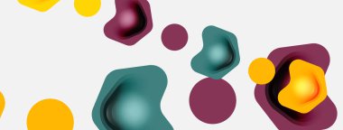 Beyaz arka planda renkli ok şekilleri. Minimum geometrik soyut arkaplan. Duvar kağıdı afişi veya iniş sayfası için vektör illüstrasyonu