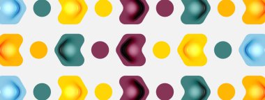 Beyaz arka planda renkli ok şekilleri. Minimum geometrik soyut arkaplan. Duvar kağıdı afişi veya iniş sayfası için vektör illüstrasyonu