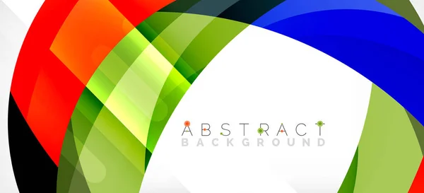 Geometrische abstracte achtergrond. Cirkel gemaakt met overlappende kleurvormen. Vector Illustratie voor Behang, Banner, Achtergrond, Landingspagina — Stockvector