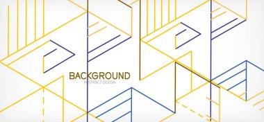 Soyut arkaplan. Beyaz arkaplanda renk çizgileri. Doğrusal soyut kompozisyon. Duvar kağıdı, afiş, arkaplan, iniş sayfası için tekno veya iş konsepti