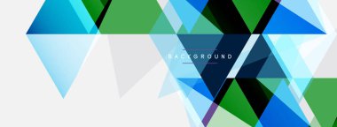 Mozaik üçgenler geometrik arkaplan. Tekno veya iş konsepti, duvar kağıdı, afiş, arkaplan, iniş sayfası deseni