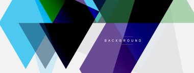 Mozaik üçgenler geometrik arkaplan. Tekno veya iş konsepti, duvar kağıdı, afiş, arkaplan, iniş sayfası deseni