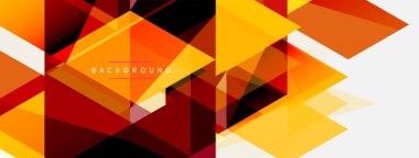 Mozaik üçgenler geometrik arkaplan. Tekno veya iş konsepti, duvar kağıdı, afiş, arkaplan, iniş sayfası deseni