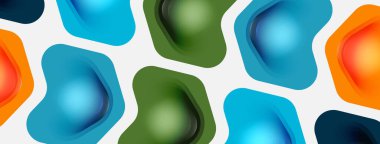 Beyaz arka planda renkli ok şekilleri. Minimum geometrik soyut arkaplan. Duvar kağıdı afişi veya iniş sayfası için vektör illüstrasyonu