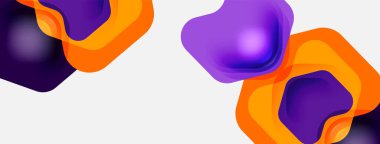 Beyaz arka planda renkli ok şekilleri. Minimum geometrik soyut arkaplan. Duvar kağıdı afişi veya iniş sayfası için vektör illüstrasyonu