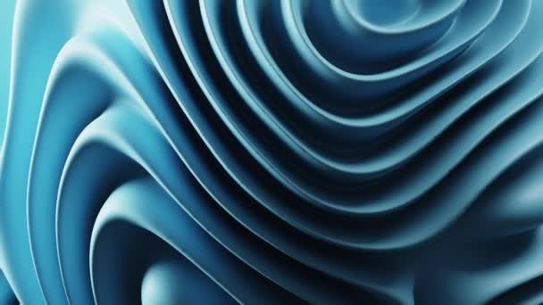 3d ondas fondo de pantalla de animación. Diseño de patrón de movimiento de onda azul en bucle sin costura. Concepto de patrón líquido. Superficie ondulada macro — Vídeo de stock