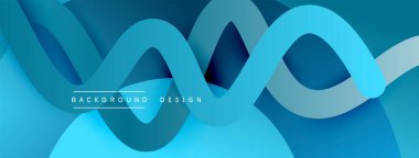 Gölge efektli dalga çizgisi olan soyut gradyan arkaplan. Geometrik bileşim. 3B gölge efektleri ve sıvı eğimleri