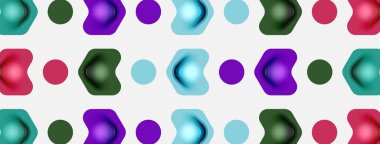 Beyaz arka planda renkli ok şekilleri. Minimum geometrik soyut arkaplan. Duvar kağıdı afişi veya iniş sayfası için vektör illüstrasyonu