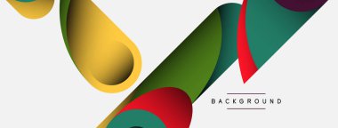 Soyut arkaplan. Minimum geometrik daireler ve koyu gölgeli yuvarlak şekiller. Duvar kağıdı afişi veya arkaplan için moda teknoloji iş şablonu