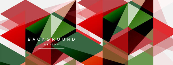 Состав цветовых треугольников, геометрический абстрактный фон. Технология или бизнес-концепция, шаблон для обоев, баннер, фон, целевая страница