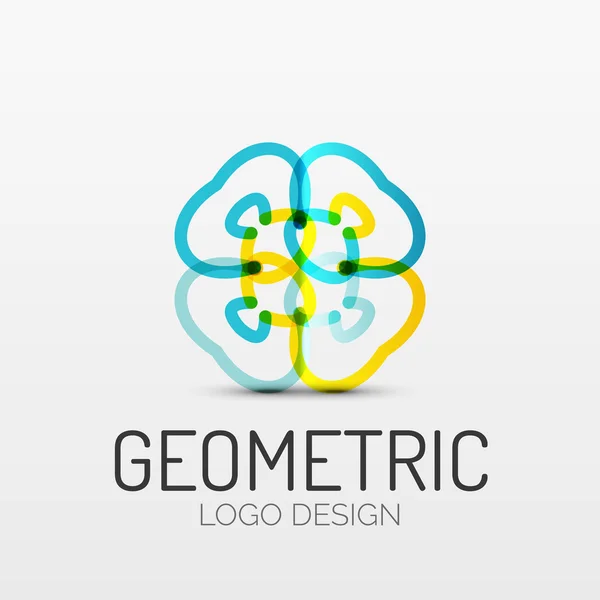 Logo společnosti abstraktní geometrické obrazce — Stockový vektor