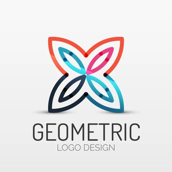 Forma geométrica abstrato logotipo da empresa — Vetor de Stock