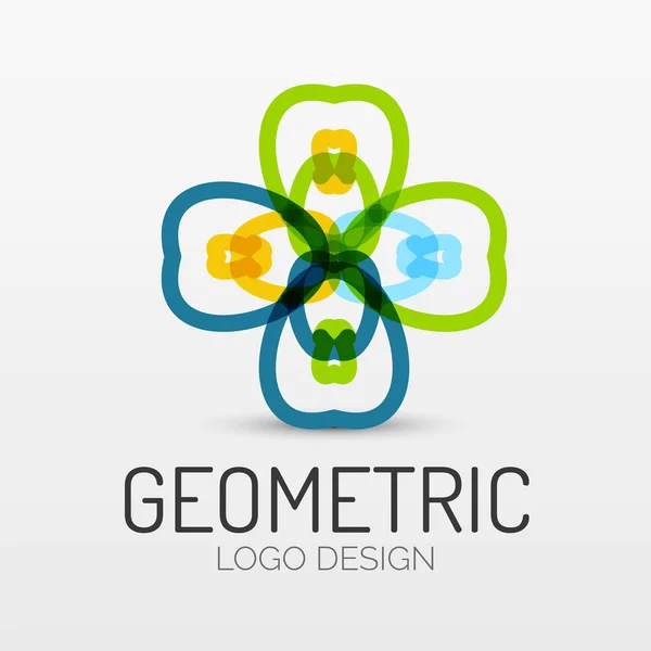 Forma geométrica abstrato logotipo da empresa — Vetor de Stock