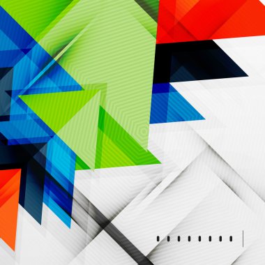 Modern parlak üçgenler iş düzeni