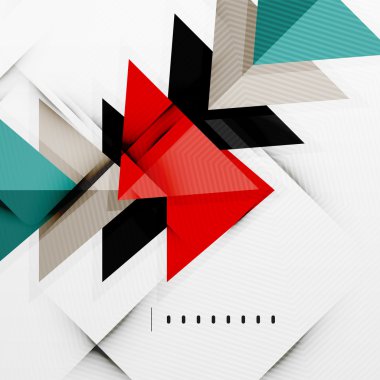 Modern parlak üçgenler iş düzeni