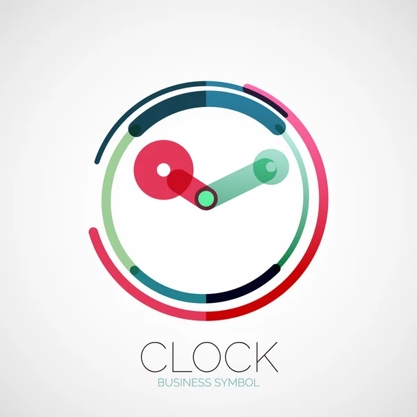 Saat, saat şirket logosu, iş kavramı — Stok Vektör