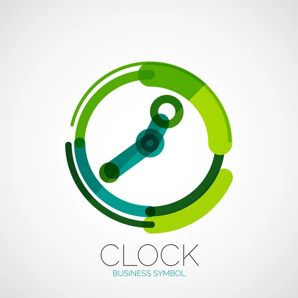 Часы, логотип компании, бизнес-концепция — стоковый вектор