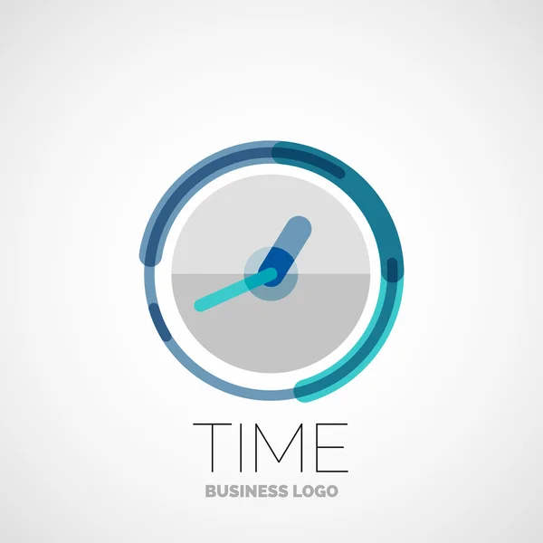 Horloge, logo de l'entreprise de temps, concept d'entreprise — Image vectorielle