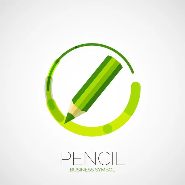 Ícone de lápis, logotipo da empresa, design mínimo — Vetor de Stock