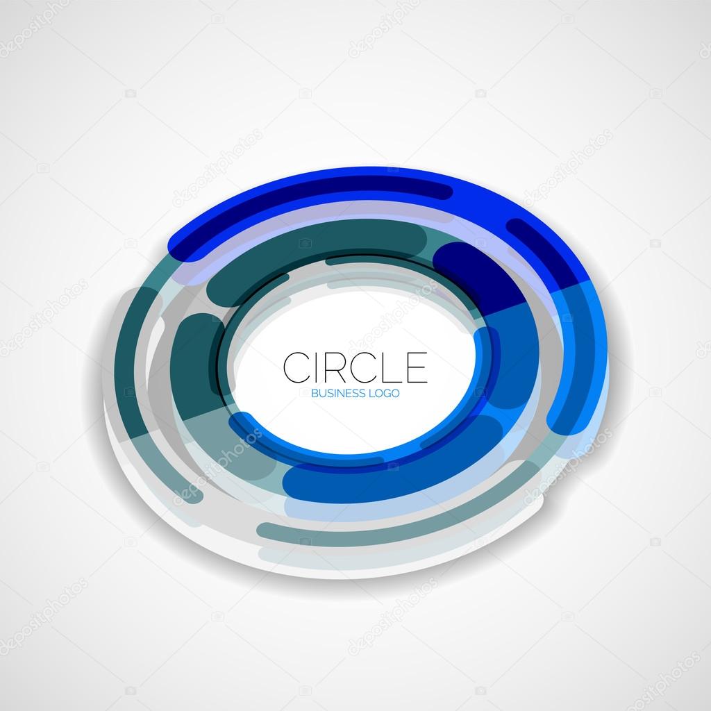 Futuristic rings, company logo, 3d design