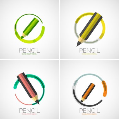 kalem simgesi ayarla, şirket logosu, minimal tasarım