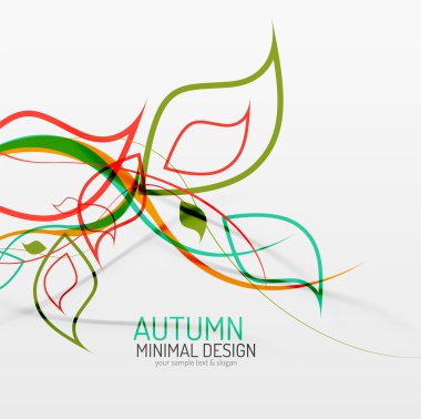 sonbaharda çiçek minimal arka plan