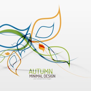 sonbaharda çiçek minimal arka plan